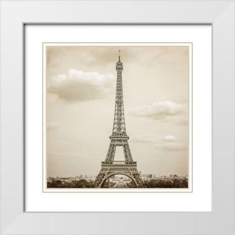 Streets of Paris 2 White Modern Wood Framed Art Print with Double Matting by Allen, Kimberly