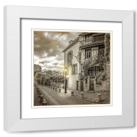 Streets of Paris 3 White Modern Wood Framed Art Print with Double Matting by Allen, Kimberly