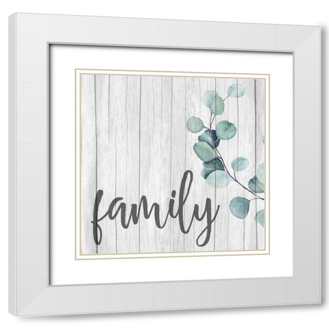Love Faith Family 3 White Modern Wood Framed Art Print with Double Matting by Allen, Kimberly