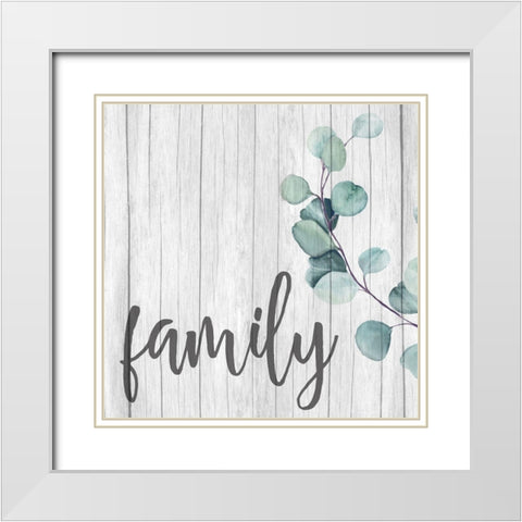 Love Faith Family 3 White Modern Wood Framed Art Print with Double Matting by Allen, Kimberly