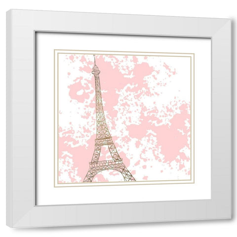 Mon Amour 1 White Modern Wood Framed Art Print with Double Matting by Allen, Kimberly