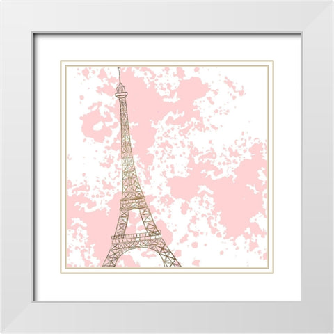 Mon Amour 1 White Modern Wood Framed Art Print with Double Matting by Allen, Kimberly