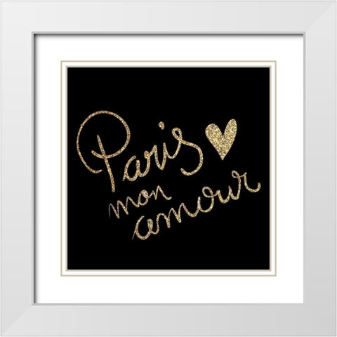 Mon Amour 2 White Modern Wood Framed Art Print with Double Matting by Allen, Kimberly