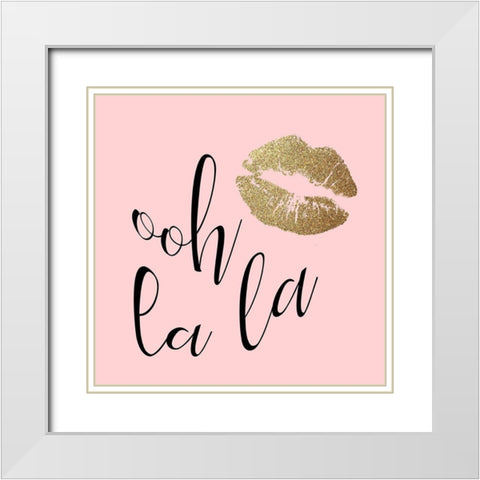 Mon Amour 4 White Modern Wood Framed Art Print with Double Matting by Allen, Kimberly