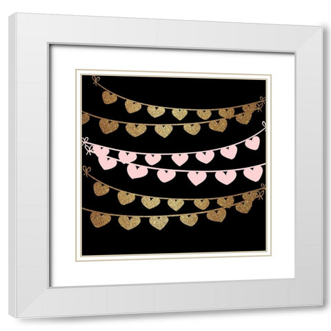 Mon Amour 5 White Modern Wood Framed Art Print with Double Matting by Allen, Kimberly