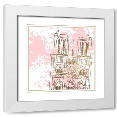 Mon Amour 6 White Modern Wood Framed Art Print with Double Matting by Allen, Kimberly