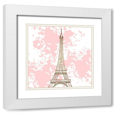 Mon Amour 1 v2 White Modern Wood Framed Art Print with Double Matting by Allen, Kimberly