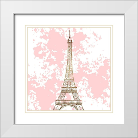 Mon Amour 1 v2 White Modern Wood Framed Art Print with Double Matting by Allen, Kimberly
