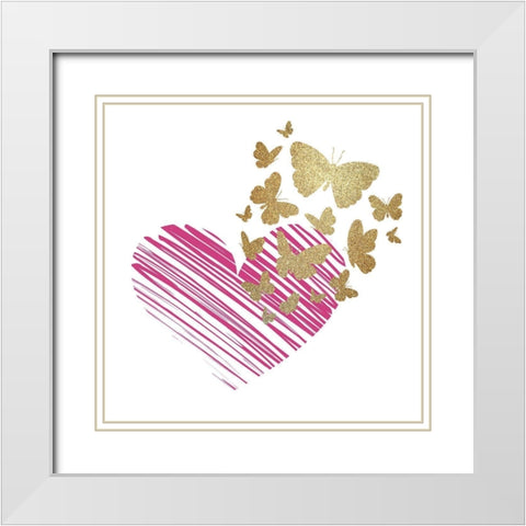 So Loved 1 White Modern Wood Framed Art Print with Double Matting by Allen, Kimberly