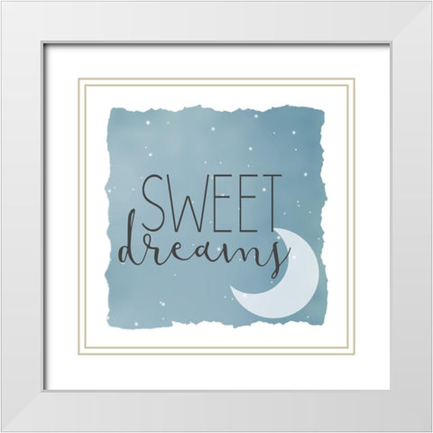 Sleep Tight Sweet Dreams 3 White Modern Wood Framed Art Print with Double Matting by Allen, Kimberly
