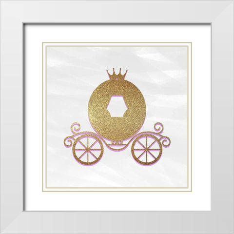 Princess Rules 3 White Modern Wood Framed Art Print with Double Matting by Allen, Kimberly