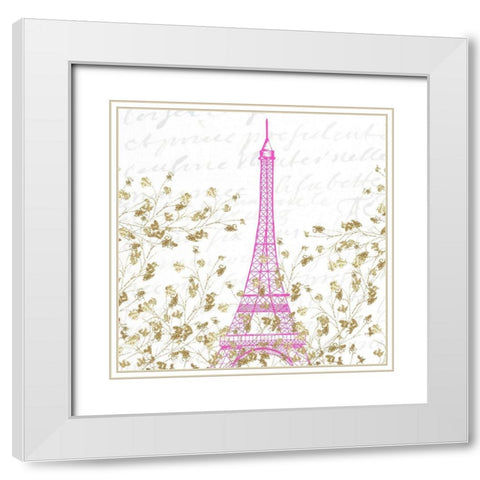 I LOVE Paris 3 White Modern Wood Framed Art Print with Double Matting by Allen, Kimberly