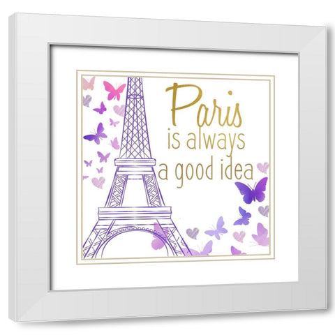 Take Me to 1 White Modern Wood Framed Art Print with Double Matting by Allen, Kimberly