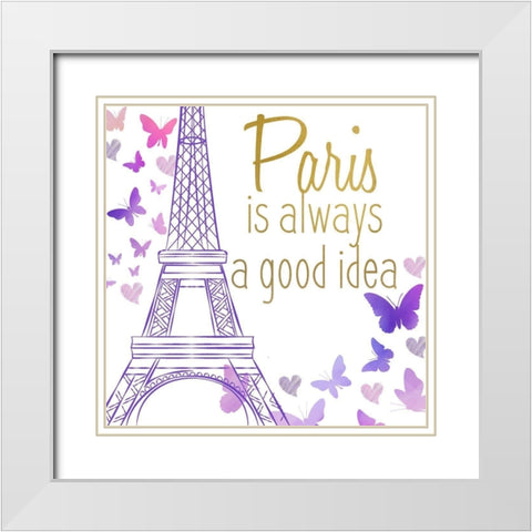 Take Me to 1 White Modern Wood Framed Art Print with Double Matting by Allen, Kimberly