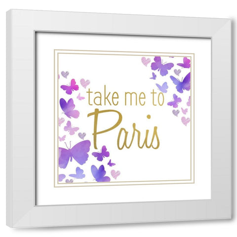 Take Me to 3 White Modern Wood Framed Art Print with Double Matting by Allen, Kimberly
