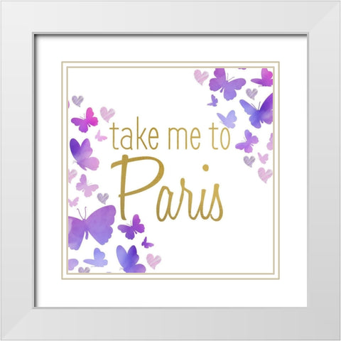 Take Me to 3 White Modern Wood Framed Art Print with Double Matting by Allen, Kimberly