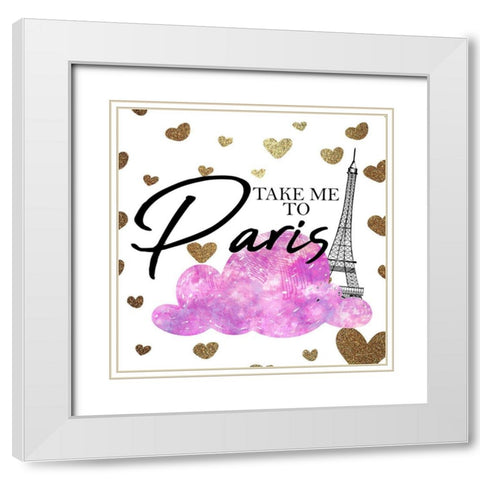 To Paris 2 White Modern Wood Framed Art Print with Double Matting by Allen, Kimberly