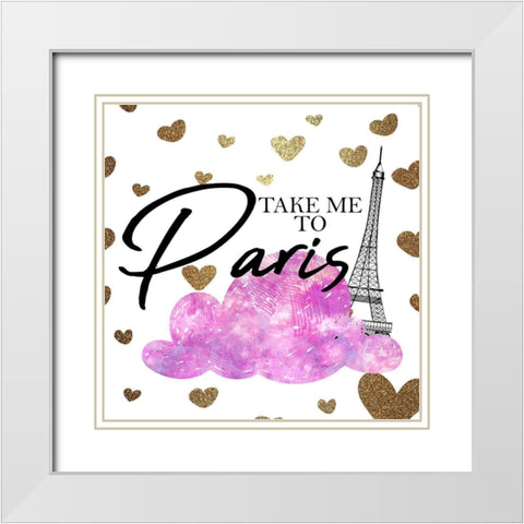 To Paris 2 White Modern Wood Framed Art Print with Double Matting by Allen, Kimberly