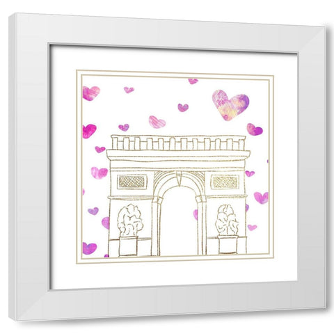 To Paris 3 White Modern Wood Framed Art Print with Double Matting by Allen, Kimberly