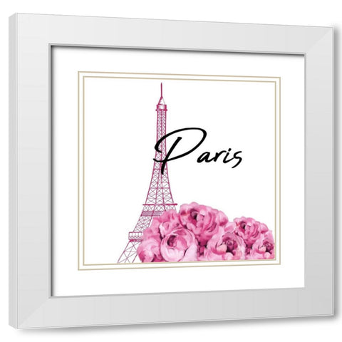 Perfume Paris 1 White Modern Wood Framed Art Print with Double Matting by Allen, Kimberly