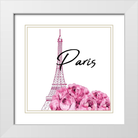 Perfume Paris 1 White Modern Wood Framed Art Print with Double Matting by Allen, Kimberly