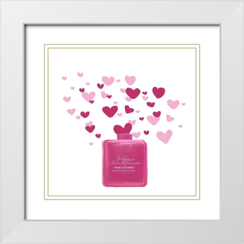 Perfume Paris 2 White Modern Wood Framed Art Print with Double Matting by Allen, Kimberly