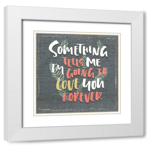Something Tells Me White Modern Wood Framed Art Print with Double Matting by Allen, Kimberly