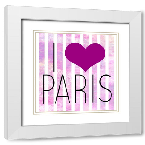 In Paris 2 White Modern Wood Framed Art Print with Double Matting by Allen, Kimberly