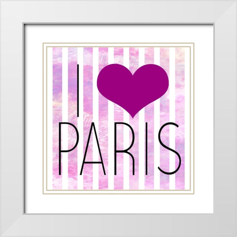 In Paris 2 White Modern Wood Framed Art Print with Double Matting by Allen, Kimberly