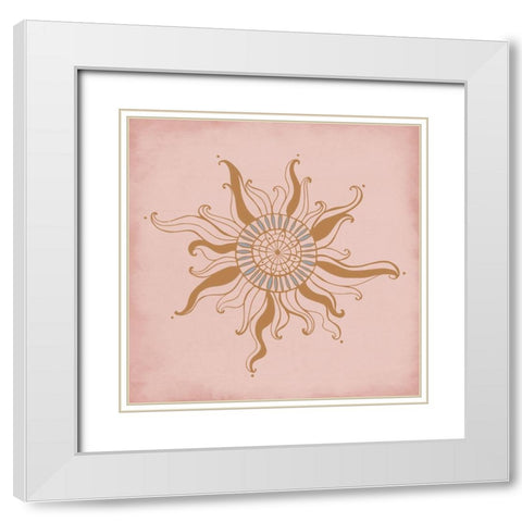 Sun and Moon 1 White Modern Wood Framed Art Print with Double Matting by Allen, Kimberly