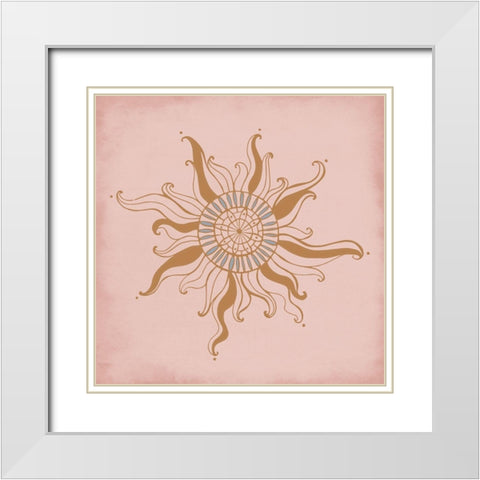 Sun and Moon 1 White Modern Wood Framed Art Print with Double Matting by Allen, Kimberly