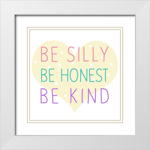 Be Rainbow 1 White Modern Wood Framed Art Print with Double Matting by Allen, Kimberly