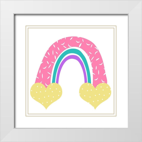 Be Rainbow 2 White Modern Wood Framed Art Print with Double Matting by Allen, Kimberly