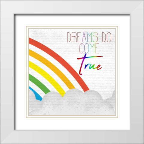 Dreams Come True 3 White Modern Wood Framed Art Print with Double Matting by Allen, Kimberly