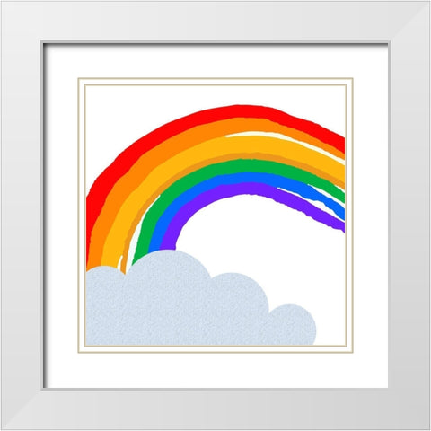 Rainbow 1 White Modern Wood Framed Art Print with Double Matting by Allen, Kimberly