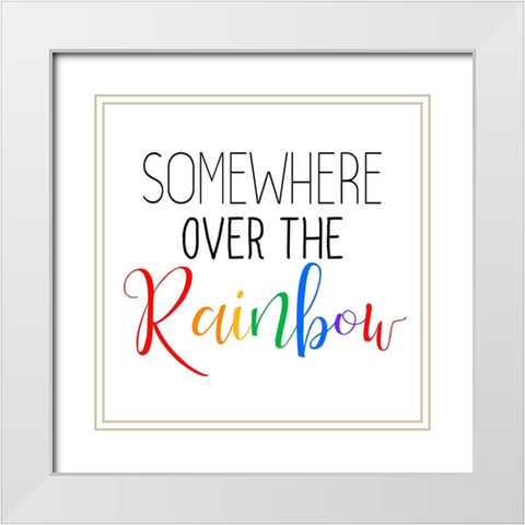 Rainbow 2 White Modern Wood Framed Art Print with Double Matting by Allen, Kimberly