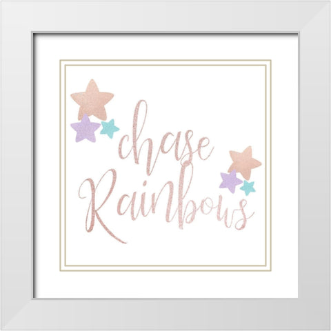 Chase Rainbows 2 White Modern Wood Framed Art Print with Double Matting by Allen, Kimberly