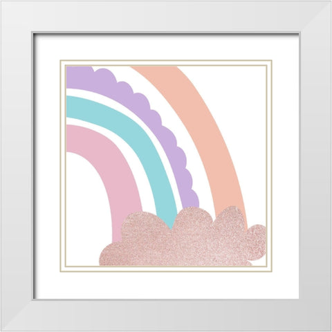 Chase Rainbows 3 White Modern Wood Framed Art Print with Double Matting by Allen, Kimberly