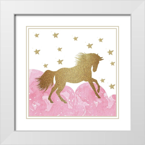 Life is all Unicorns 1 White Modern Wood Framed Art Print with Double Matting by Allen, Kimberly