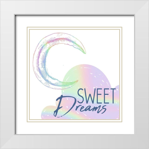 Moon 2 White Modern Wood Framed Art Print with Double Matting by Allen, Kimberly