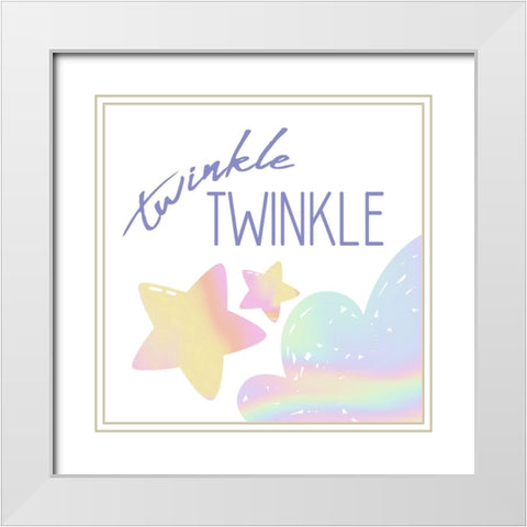 Moon 3 White Modern Wood Framed Art Print with Double Matting by Allen, Kimberly