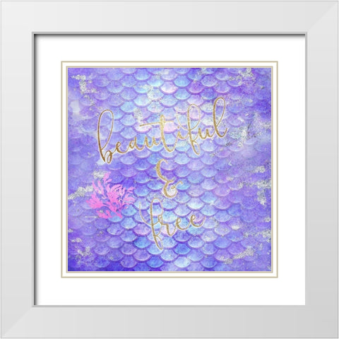 Like the Sea A White Modern Wood Framed Art Print with Double Matting by Allen, Kimberly