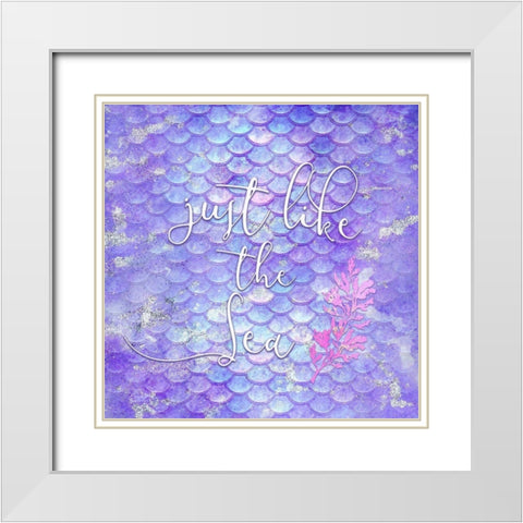 Like the Sea B White Modern Wood Framed Art Print with Double Matting by Allen, Kimberly