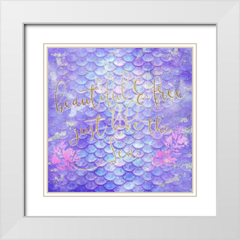 Like the Sea White Modern Wood Framed Art Print with Double Matting by Allen, Kimberly