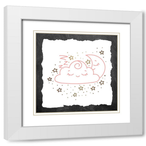 Twinkle 3 White Modern Wood Framed Art Print with Double Matting by Allen, Kimberly