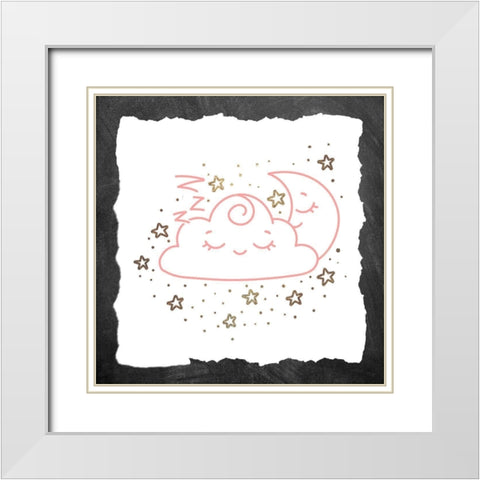 Twinkle 3 White Modern Wood Framed Art Print with Double Matting by Allen, Kimberly