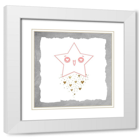 Twinkle 2 Grey White Modern Wood Framed Art Print with Double Matting by Allen, Kimberly