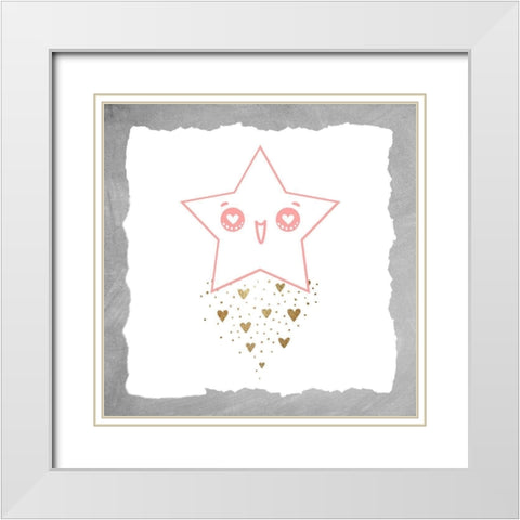 Twinkle 2 Grey White Modern Wood Framed Art Print with Double Matting by Allen, Kimberly