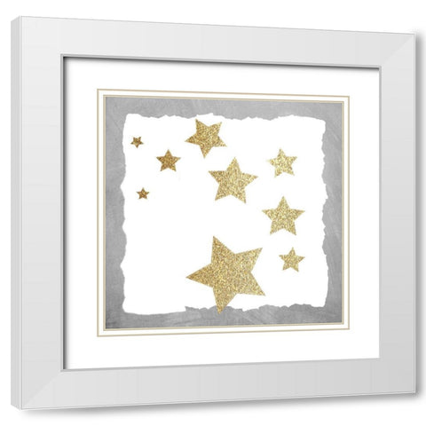 Twinkle Twinkle 2 White Modern Wood Framed Art Print with Double Matting by Allen, Kimberly
