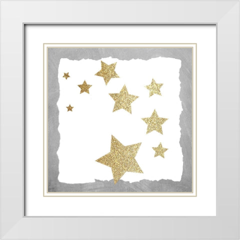 Twinkle Twinkle 2 White Modern Wood Framed Art Print with Double Matting by Allen, Kimberly